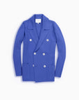 Azure Blue Knitted Merino Blazer