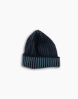 Navy 'By Alyki' Wool & Cashmere Reversible Beanie