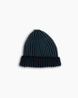 Navy 'By Alyki' Wool & Cashmere Reversible Beanie