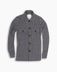 Black Geometric Weave Overshirt