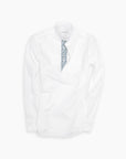 White Contrast Giro-Inglese Popover Shirt