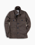 Blue Micro Wool Overshirt