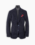 Navy Chalk Stripe Notch Blazer
