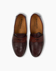 Oxblood Contrast Calf Leather Penny Loafer