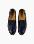 Navy Calf Leather Penny Loafer