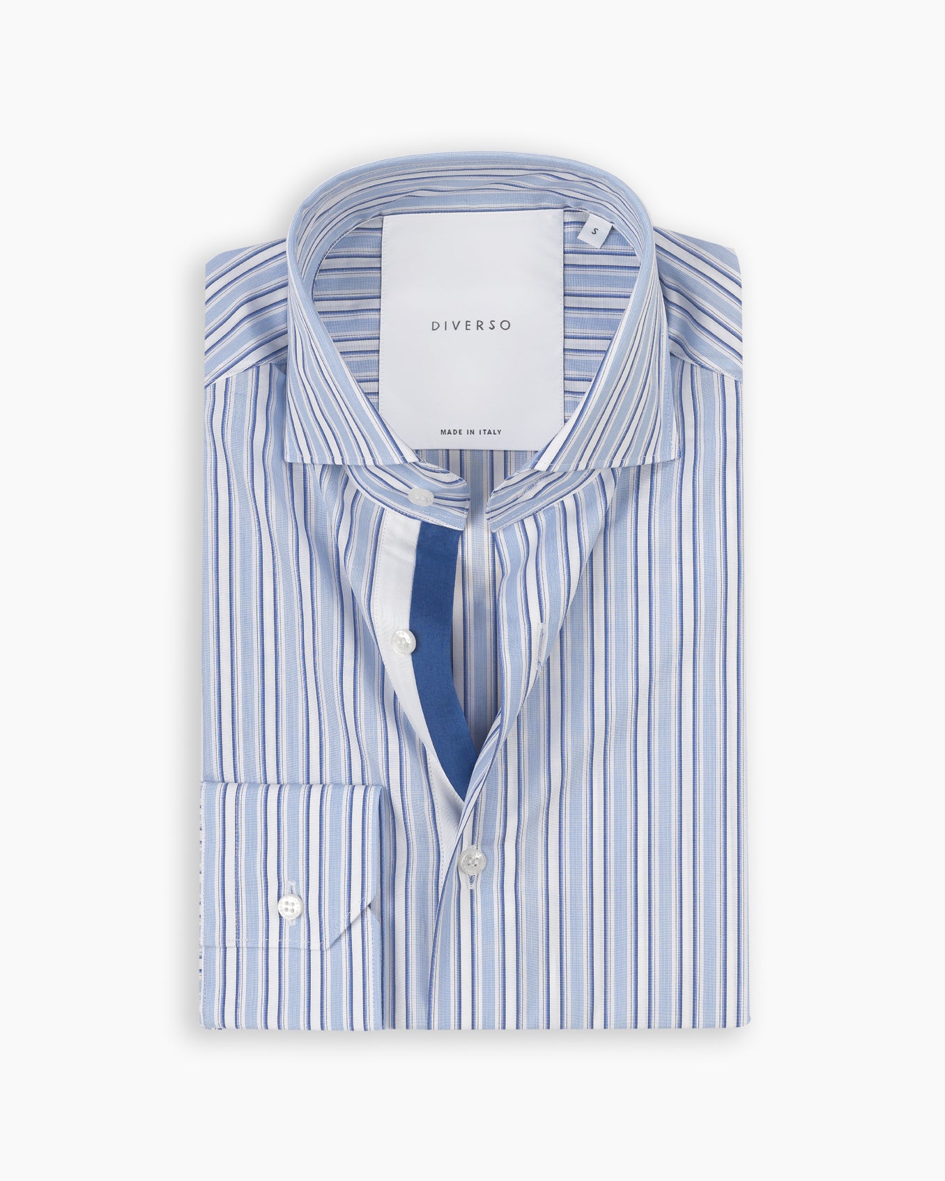 Blue Stripe Twin Trim Shirt