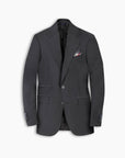 Grey Contrast Wool Blazer