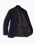 Navy Contrast Wool Blazer