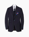 Navy Contrast Wool Blazer