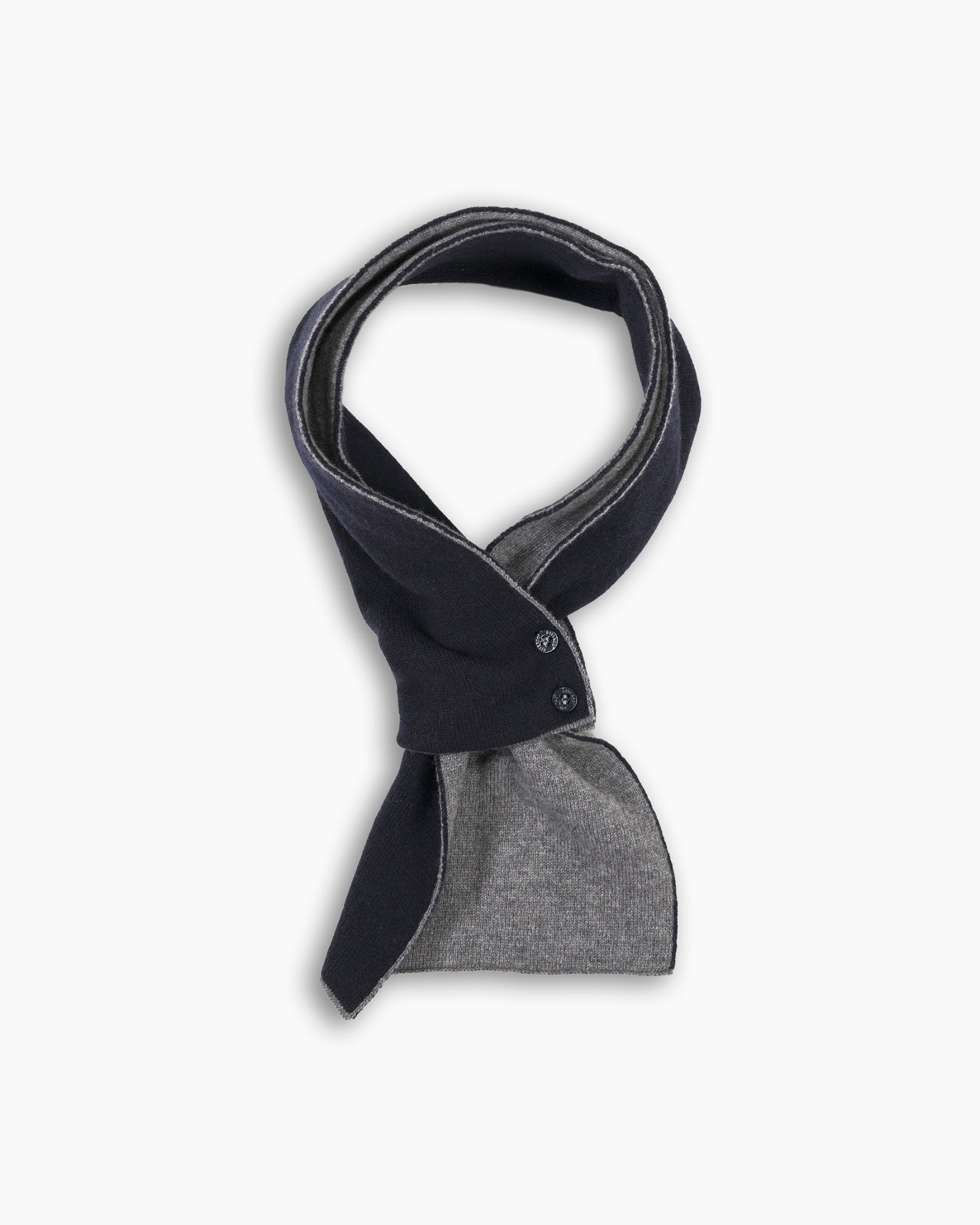 Navy Grey Cashmere Mini Scarf – Diverso - Main Image