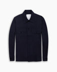 Navy Seersucker Overshirt