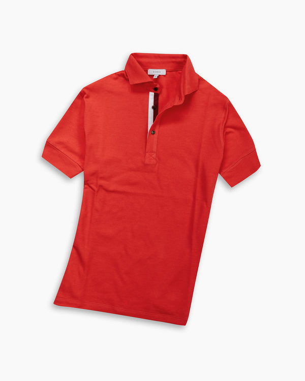 Coral Twin-Trim Short Sleeve Polo