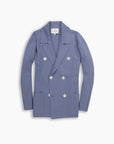 Powder Blue Knitted Merino Blazer