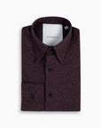 Burgundy Cotton-Cashmere Nascosto Shirt