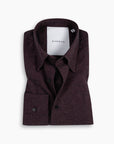 Burgundy Cotton-Cashmere Nascosto Shirt