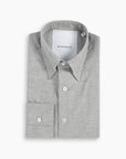Pearl Grey Cotton-Cashmere Nascosto Shirt