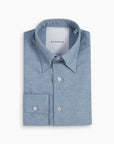Sky Blue Cotton-Cashmere Nascosto Shirt