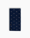 Navy & Grey Cross Lambswool Mini Scarf
