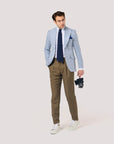 Navy Jacquard Knitted Silk Tie