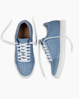 Cornflower Blue Dip-Dye Woven Low-Top Sneakers