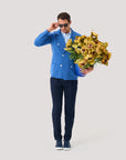 Azure Blue Knitted Merino Blazer