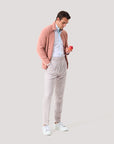 Eggshell Wool, Silk & Linen Pleated Pant