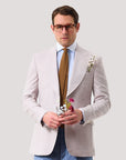 Eggshell Wool, Silk & Linen Blazer