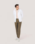 Khaki Seersucker Wool Pant