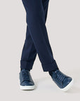 Navy Hand Woven Sneakers