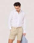 Tan Fleck Cotton Shirt