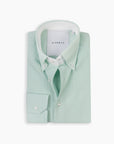 Mint Crushed Seersucker Button Down Shirt