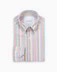 Multi Stripe Crushed Seersucker Button Down Shirt