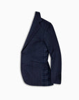 Navy Contrast Hip Blazer