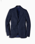 Navy Contrast Hip Blazer