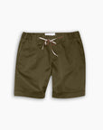 Olive Cotton Casual Shorts