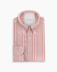 Pastel Red Textured Stripe Shirt
