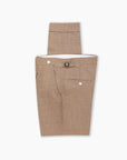 Sand Wool, Silk & Linen Pleated Pant