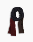 Navy 3D Knitted Wool Scarf
