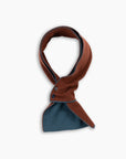 Teal & Rust Cashmere Mini Scarf