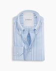 Pastel Blue Textured Stripe Shirt