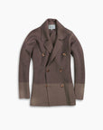Taupe Tonal Knitted Merino Blazer