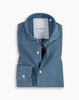 Washed Denim Cutaway Shirt