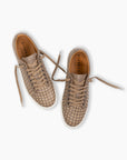 Taupe & Sand Hand Woven Sneakers