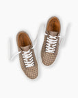 Taupe & Sand Hand Woven Sneakers