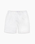 White Cotton Casual Shorts