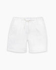 White Cotton Casual Shorts