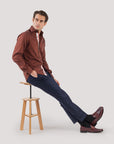 Copper Cotton-Wool Twin Trim Shirt