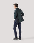Green Gun-Club Contrast Hip Blazer