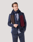 Navy 3D Knitted Wool Scarf