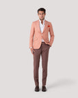 Peach Ultra Peak Hopsack Wool Blazer